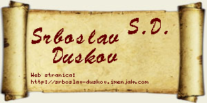 Srboslav Duškov vizit kartica
